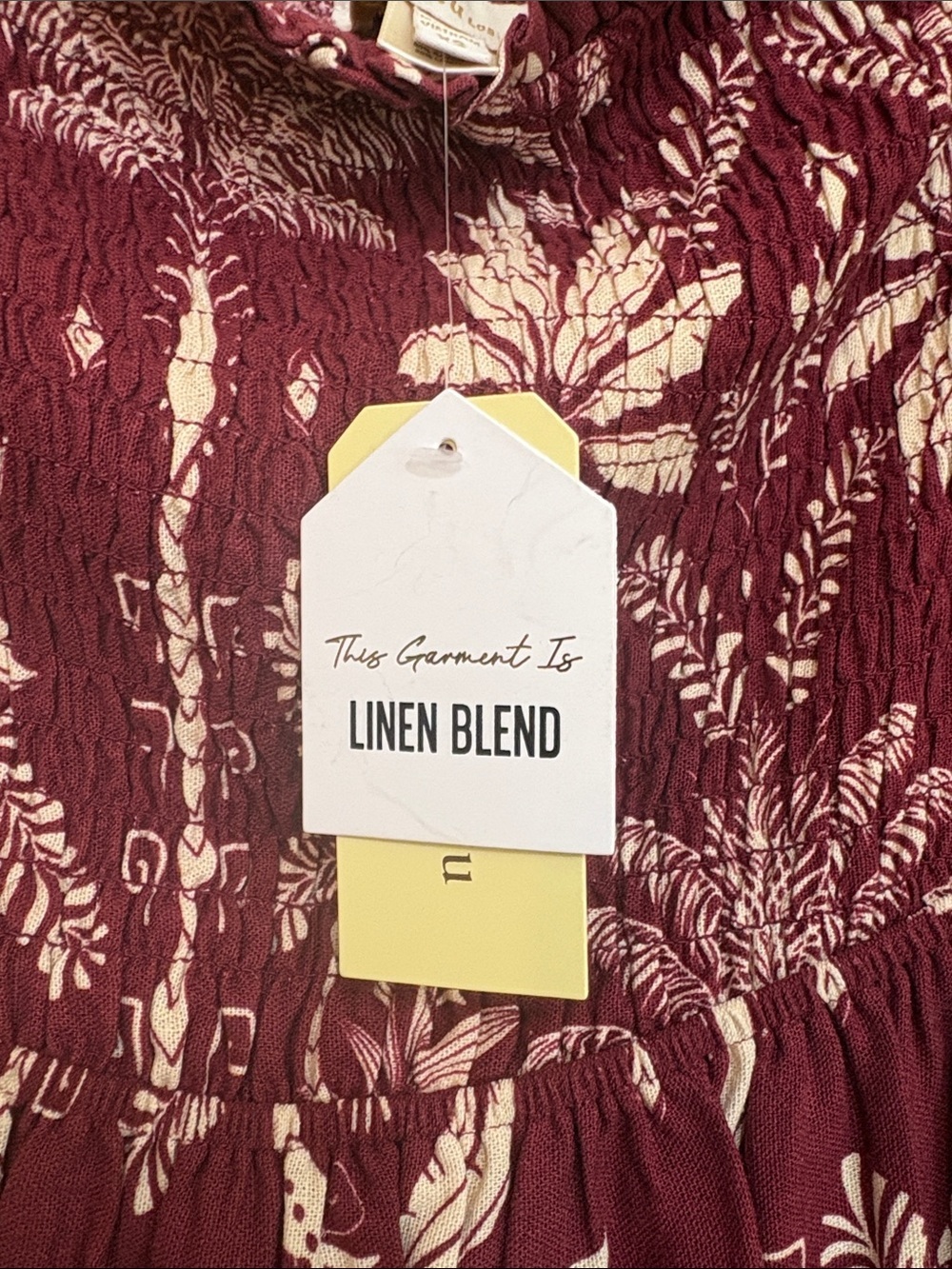 Monteau Los Angeles | NWT Strapless ResortWear Linen Blend Smocked Maxi Dress XS - Picture 8 of 16